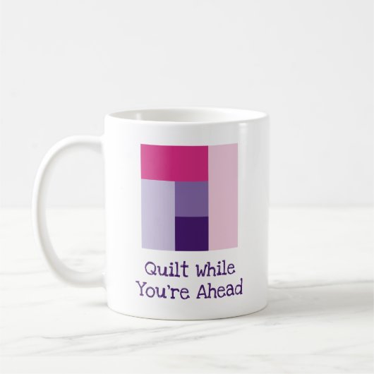 Fünf-Farben- Quilt-Pun-Log-Cabin-Quiltblock Kaffeetasse (Links)