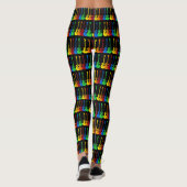 Fünf farbenfrohe E-Gitarren Leggings (Rückseite)