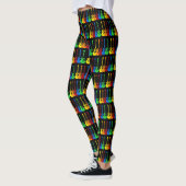 Fünf farbenfrohe E-Gitarren Leggings (Links)