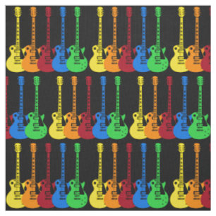 Fünf farbenfrohe E-Gitarren Stoff