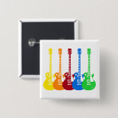 Fünf farbige elektrische Gitarren Button (Vorne & Hinten)