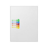 Fünf farbige elektrische Gitarren Notizblock (Rotiert)