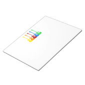 Fünf farbige elektrische Gitarren Notizblock (angewinkelt)