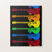 Fünf farbige elektrische Gitarren  Puzzle (Vertikal)