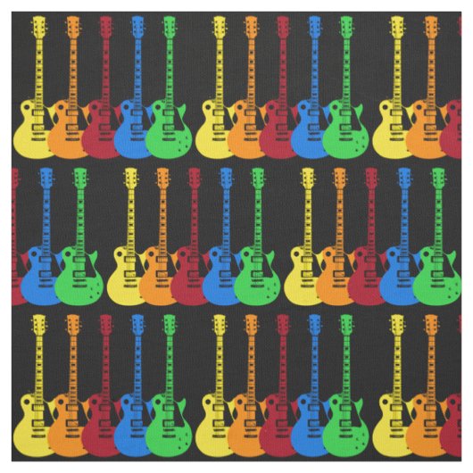 Fünf farbige elektrische Gitarren Stoff (Muster)