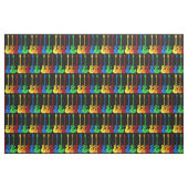 Fünf farbige elektrische Gitarren Stoff (Fat Quarter (45,7 x 55,9 cm))