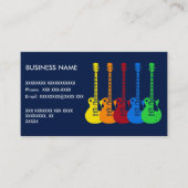 Fünf farbige elektrische Gitarren  Visitenkarte (Vorderseite)