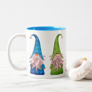 Fünf farbige Holiday Gnome Zweifarbige Tasse