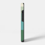 Fünf Farbton Grün Block  iPhone Hülle (Linke Seite)