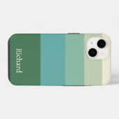 Fünf Farbton Grün Block  iPhone Hülle (Rückseite (Horizontal))