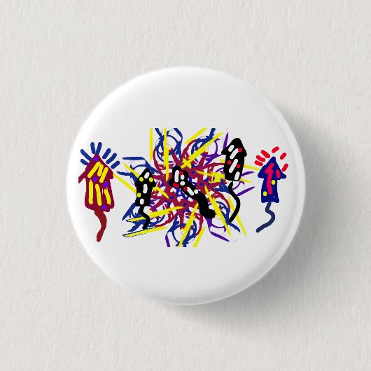 Fünf Feuerwerke Spaß Button (Vorderseite)