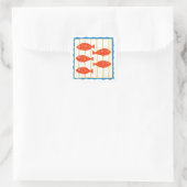 Fünf Fische Aufkleber (Tasche)