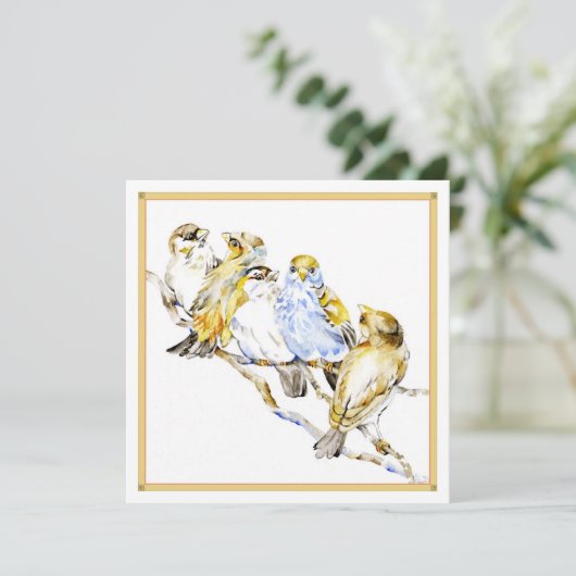 Fünf Flat Card, Matt Paper Danke (Stehend Vorderseite)