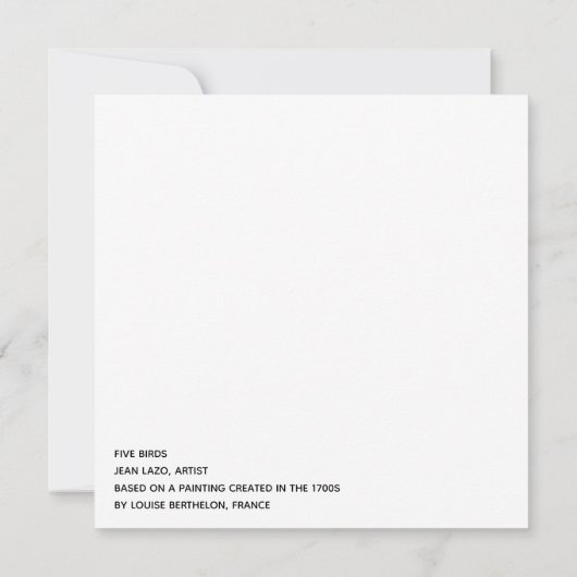 Fünf Flat Card, Matt Paper Danke (Rückseite)