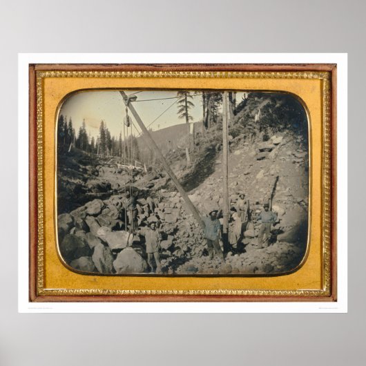 Fünf Flussbergarbeiter.. (40064) Poster (Vorne)