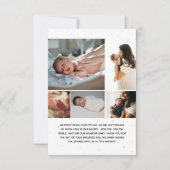 Fünf Foto Collage Birth Ankündigungsnachricht Einladung (Vorderseite)