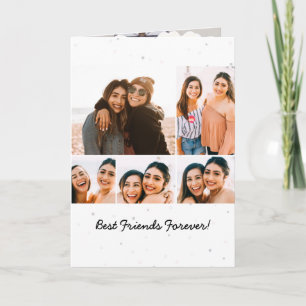 Fünf-Foto-Collage Grußkarte für beste Freunde Einladung