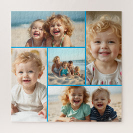 Fünf-Foto-Vorlage | Personalisiertes Familienpuzzl Puzzle