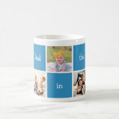 Fünf Fotos bester Vater der Welt Kaffeetasse (Mittel)