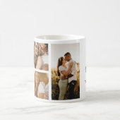 Fünf Fotos Collage New Weds Simple Kaffeetasse (Mittel)