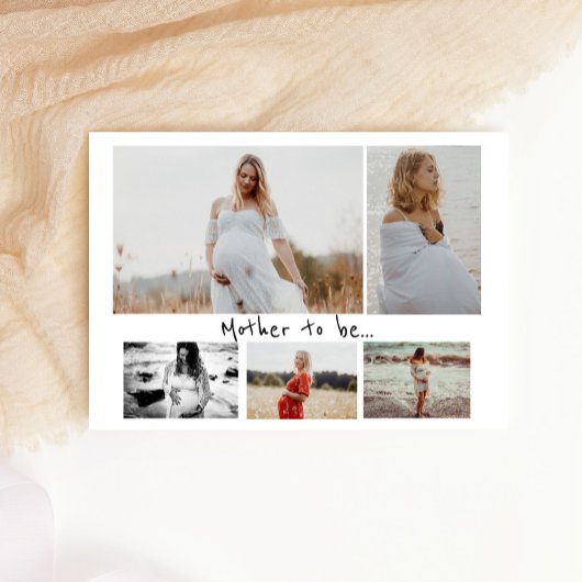 Fünf Fotos sammeln Mutter, um schwanger zu werden Ankündigung