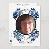 Fünf Fotos vergessen mich nicht blutig Einladung (Vorne/Hinten)