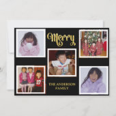 Fünf Fotos Weihnachtskarte Feiertagskarte (Vorderseite)