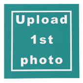 Fünf Fotos zu Aquamarinem Grünen Foto Würfel (Vorderseite)