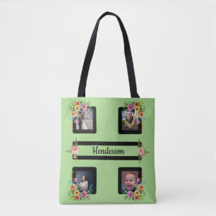 Fünf-Frame-Blume auf Limon Tasche