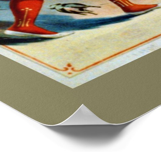 Fünf französische Clowns Vintag Illustration Poster (Ecke)