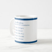 Fünf Freiheiten Kaffeetasse (Vorderseite Links)