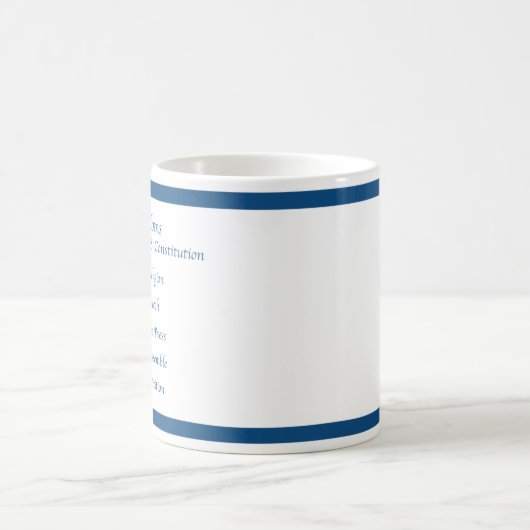 Fünf Freiheiten Kaffeetasse (Mittel)