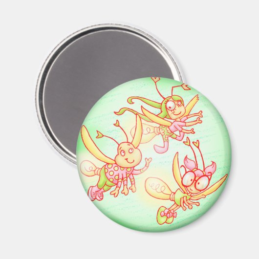 Fünf Freunde grüner Magnet (Vorderseite/Rückseite)