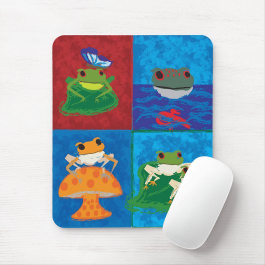 Fünf Frösche Mousepad (Mit Mouse)