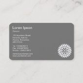 Fünf Gänge II - Schwarz und Weiß - Grau zurück Visitenkarte (Rückseite)