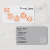 Fünf Gänge - Orange und Weiß - Grau zurück Visitenkarte (Vorne/Hinten)