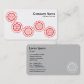 Fünf Gänge - Rot und Weiß - Grau zurück Visitenkarte (Vorne/Hinten)