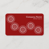 Fünf Gänge - Ruby Red - Grau zurück Visitenkarte (Vorderseite)