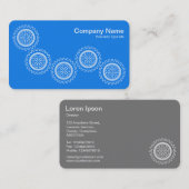 Fünf Gänge - Sky Blue - Grau zurück Visitenkarte (Vorne/Hinten)