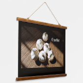 Fünf ganze Gewölbe Knoblauch rustikale Küche Wandteppich Mit Holzrahmen (Gewinkelt)