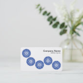 Fünf Gears II - Marineblau und Weiß Visitenkarte (Stehend Vorderseite)