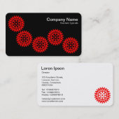 Fünf Gears II - Rot und Schwarz Visitenkarte (Vorne/Hinten)