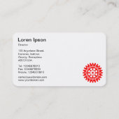 Fünf Gears II - Rot und Schwarz Visitenkarte (Rückseite)