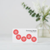 Fünf Gears II - Rot und Weiß Visitenkarte (Stehend Vorderseite)