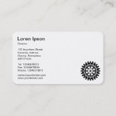 Fünf Gears II - Schwarz und Weiß Visitenkarte (Rückseite)