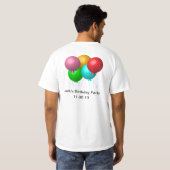 Fünf Geburtstagsballons nach Maß T-Shirt (Schwarz voll)