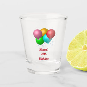 Fünf Geburtstagsballons Personalisiert Schnapsglas