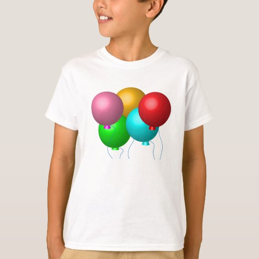 Fünf Geburtstagsballons T-Shirt (Vorderseite)