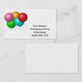 Fünf Geburtstagsballons Visitenkarte (Vorne/Hinten)