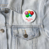 Fünf Geburtstagsballoons Personalisiert Happy Birt Button (Beispiel)